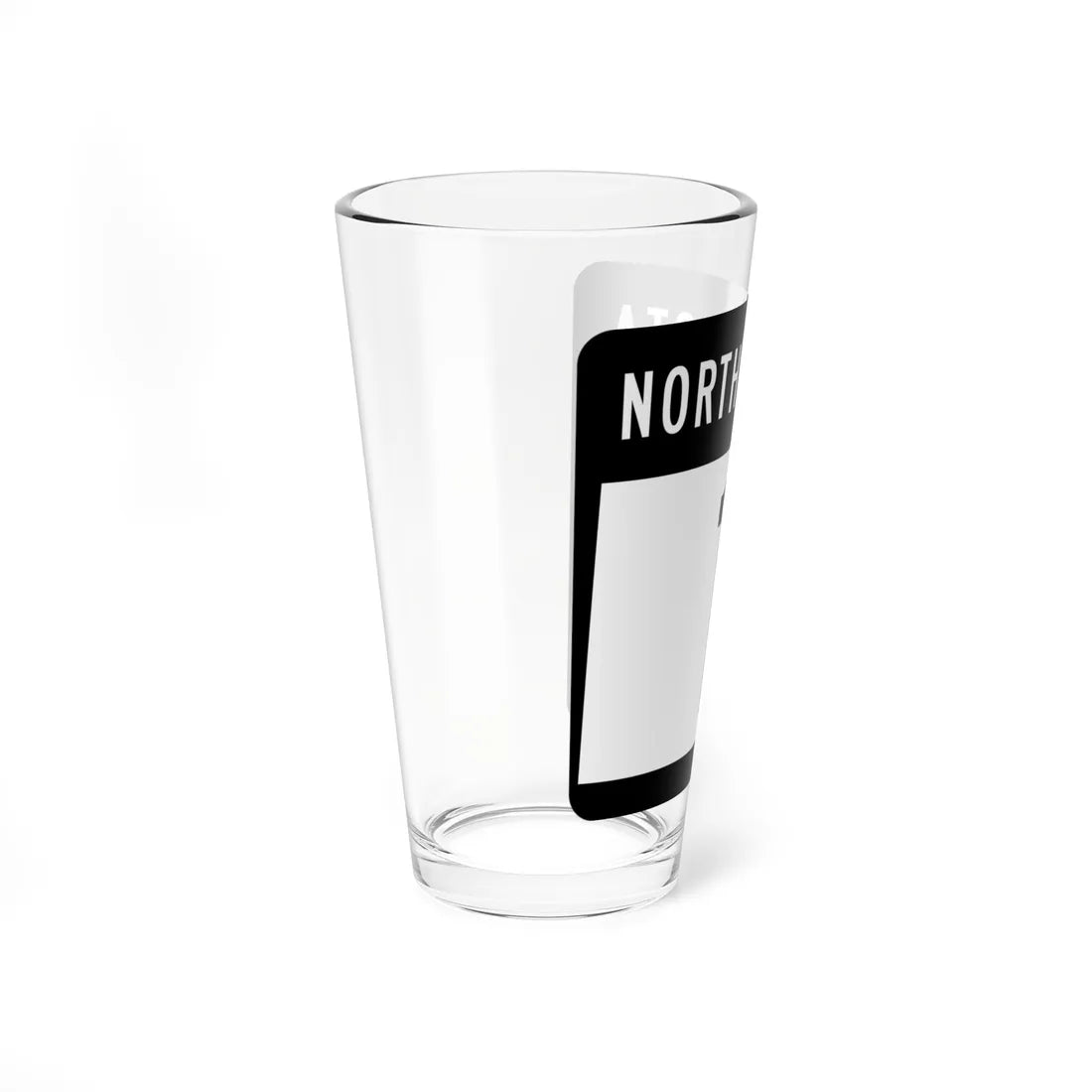 ND-1 2015 (North Dakota) (Road Sign) Pint Glss 16oz - Go Mug Yourself