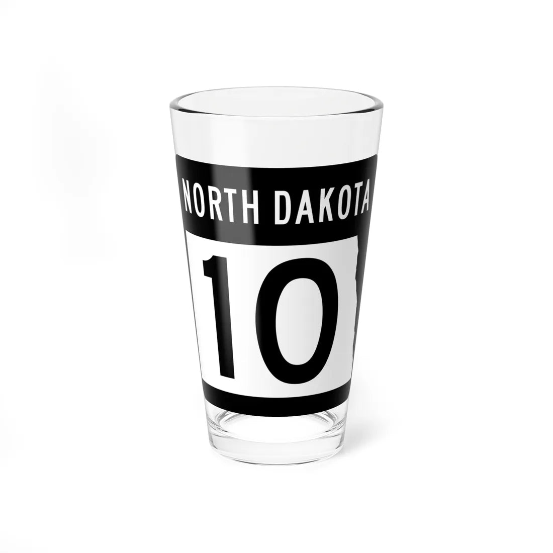ND-10 2015 (North Dakota) (Road Sign) Pint Glss 16oz 16oz - Go Mug Yourself