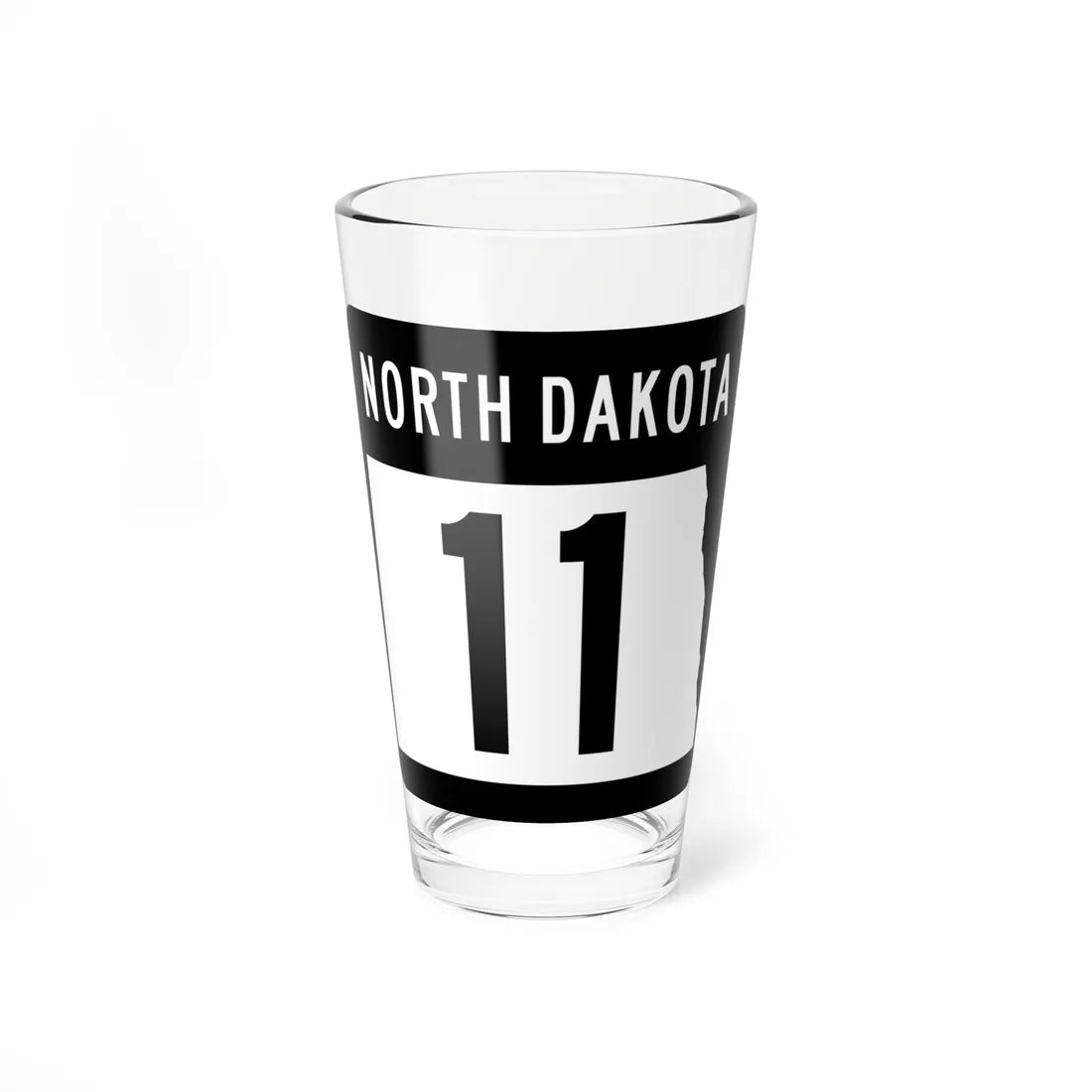 ND-11 2015 (North Dakota) (Road Sign) Pint Glss 16oz 16oz - Go Mug Yourself