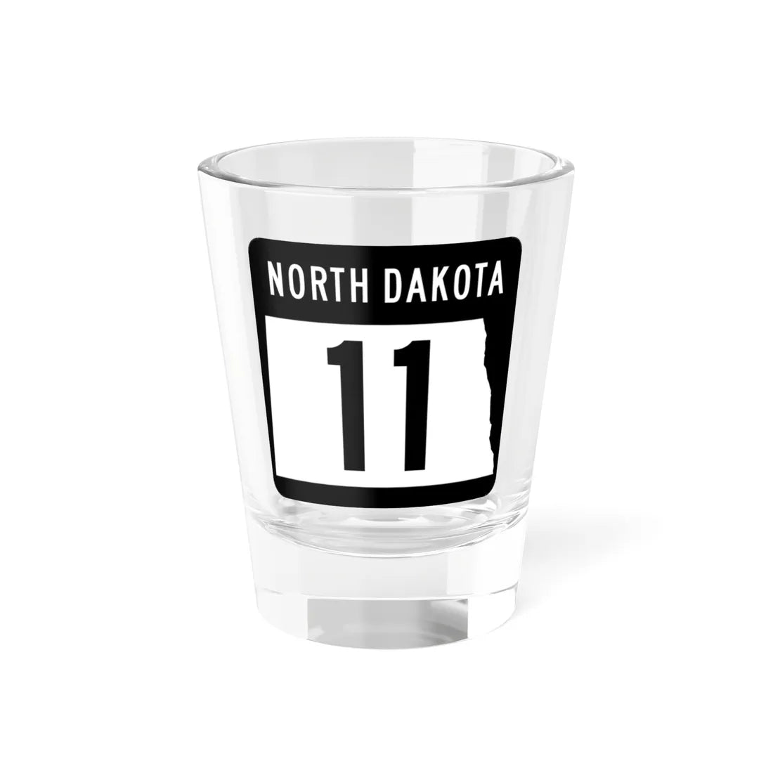 ND-11 2015 (North Dakota) (Road Sign) Shot Glass 1.5oz 1.5oz - Go Mug Yourself