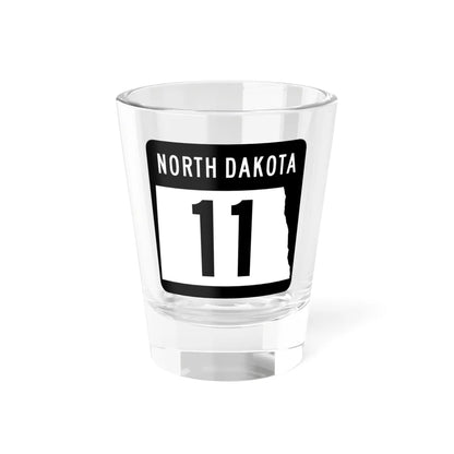 ND-11 2015 (North Dakota) (Road Sign) Shot Glass 1.5oz 1.5oz - Go Mug Yourself
