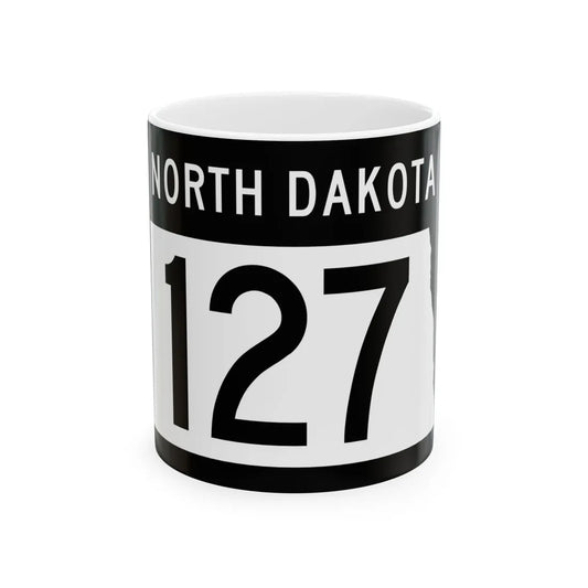 ND-127 2015 (North Dakota) (Road Sign) White Coffee Mug 11oz - Go Mug Yourself