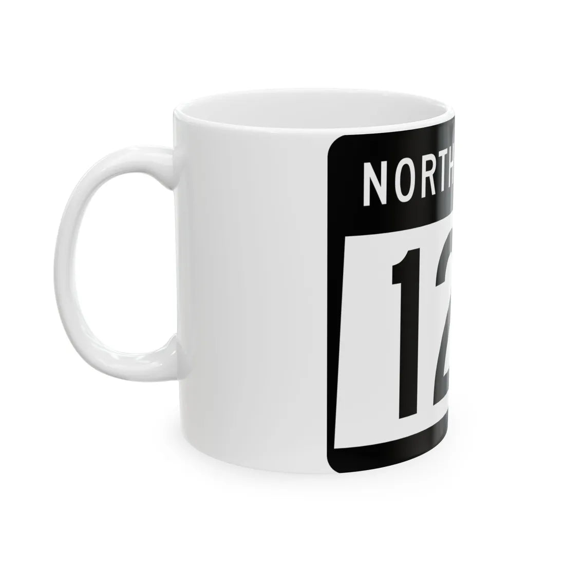ND-127 2015 (North Dakota) (Road Sign) White Coffee Mug - Go Mug Yourself