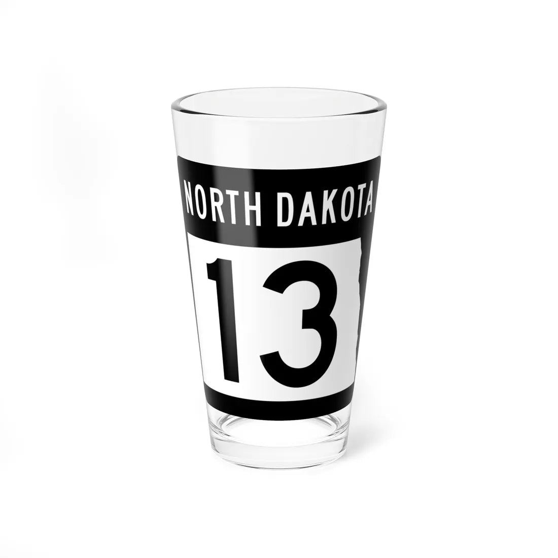 ND-13 2015 (North Dakota) (Road Sign) Pint Glss 16oz 16oz - Go Mug Yourself