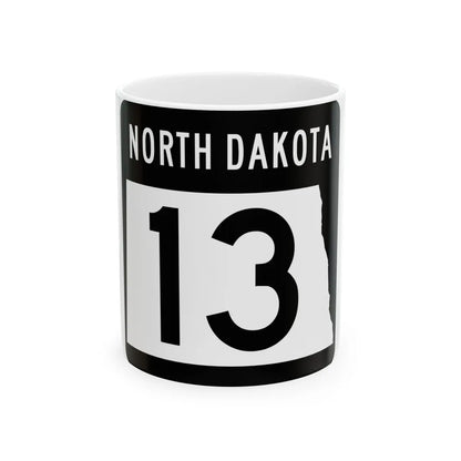 ND-13 2015 (North Dakota) (Road Sign) White Coffee Mug 11oz - Go Mug Yourself