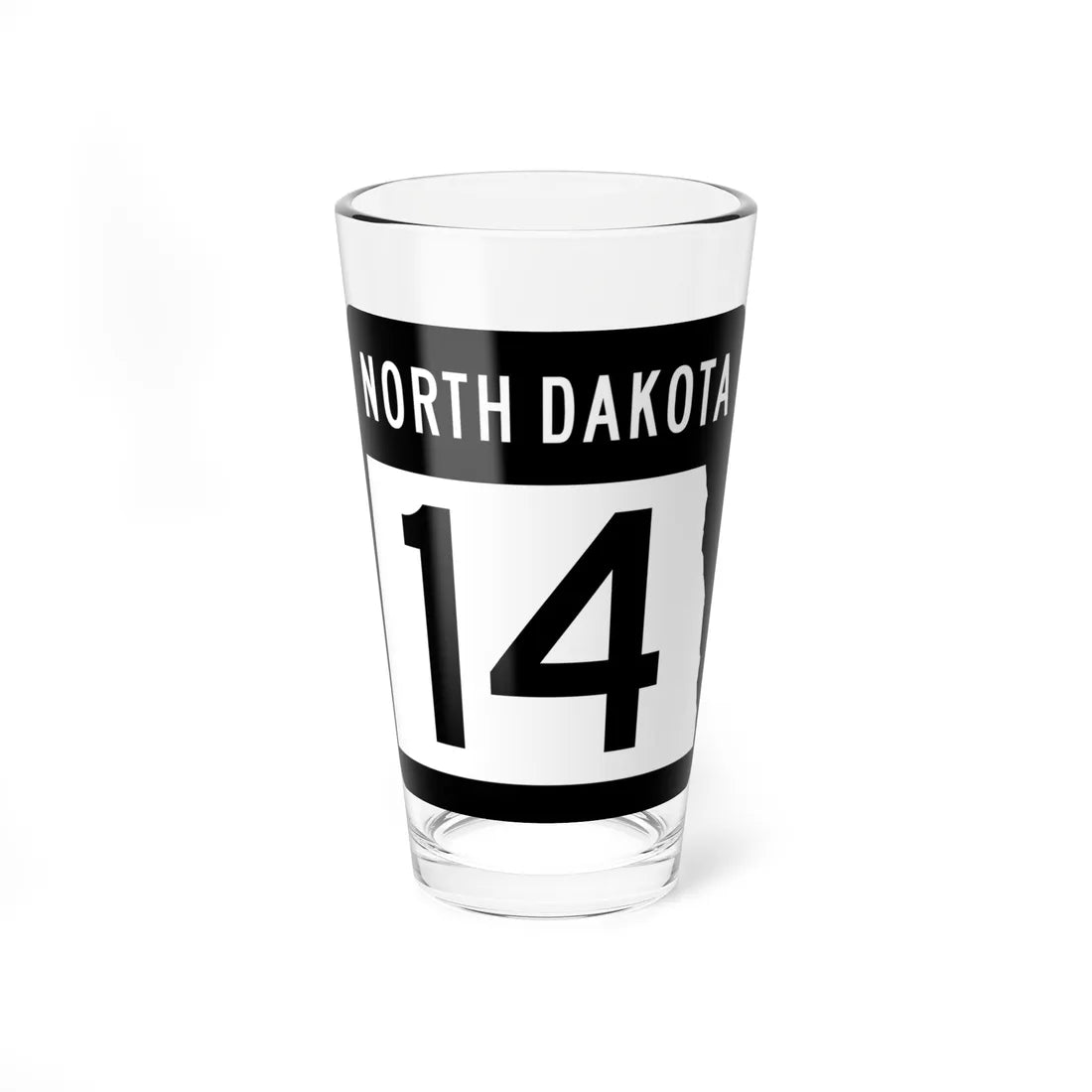 ND-14 2015 (North Dakota) (Road Sign) Pint Glss 16oz 16oz - Go Mug Yourself