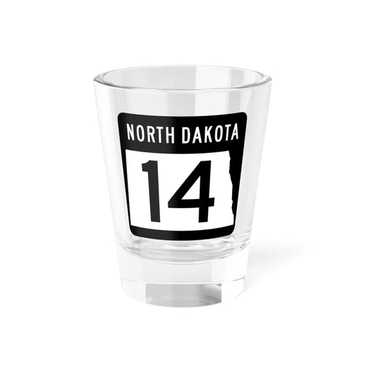ND-14 2015 (North Dakota) (Road Sign) Shot Glass 1.5oz 1.5oz - Go Mug Yourself