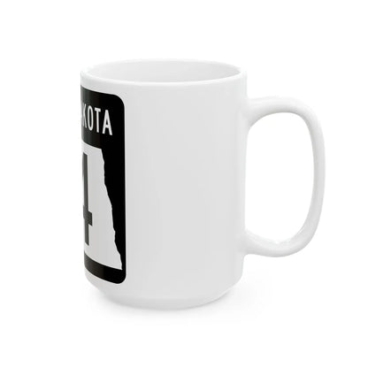 ND-14 2015 (North Dakota) (Road Sign) White Coffee Mug - Go Mug Yourself