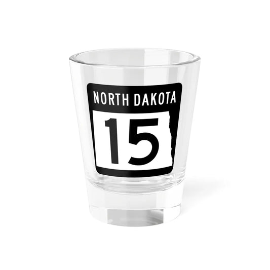 ND-15 2015 (North Dakota) (Road Sign) Shot Glass 1.5oz 1.5oz - Go Mug Yourself
