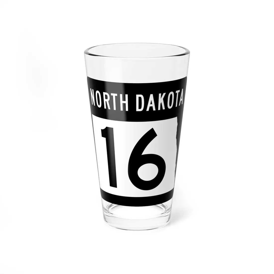 ND-16 2015 (North Dakota) (Road Sign) Pint Glss 16oz 16oz - Go Mug Yourself