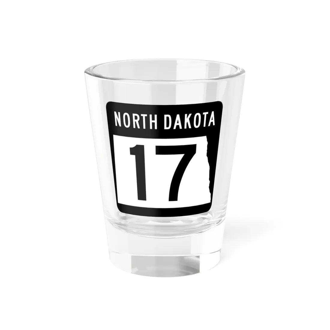 ND-17 2015 (North Dakota) (Road Sign) Shot Glass 1.5oz 1.5oz - Go Mug Yourself