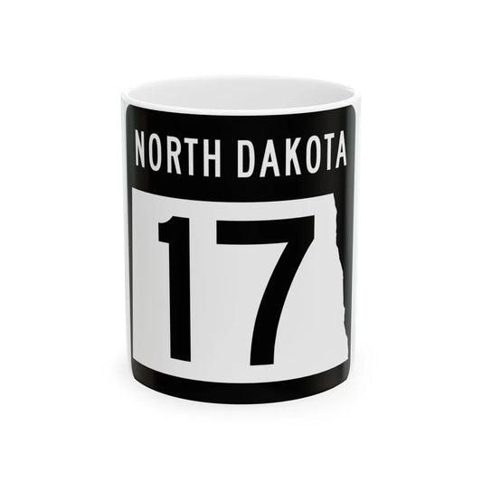 ND-17 2015 (North Dakota) (Road Sign) White Coffee Mug 11oz - Go Mug Yourself