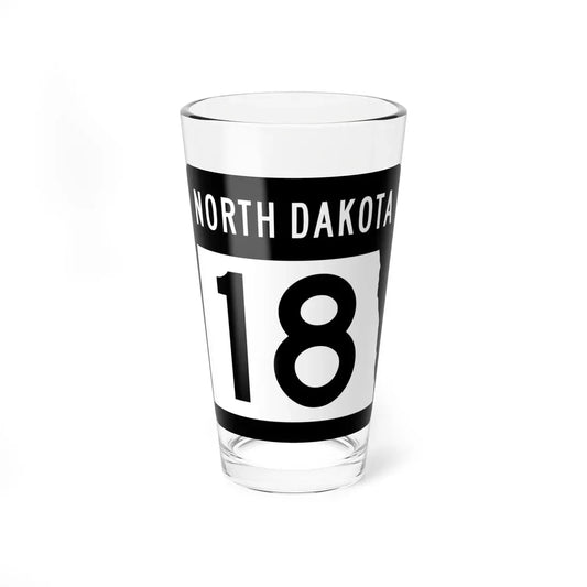 ND-18 2015 (North Dakota) (Road Sign) Pint Glass 16oz 16oz - Go Mug Yourself