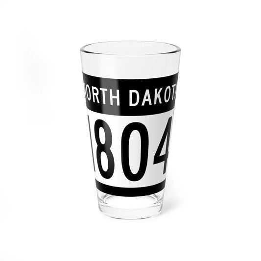 ND-1804 2015 (North Dakota) (Road Sign) Pint Glass 16oz 16oz - Go Mug Yourself