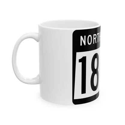 ND-1804 2015 (North Dakota) (Road Sign) White Coffee Mug - Go Mug Yourself