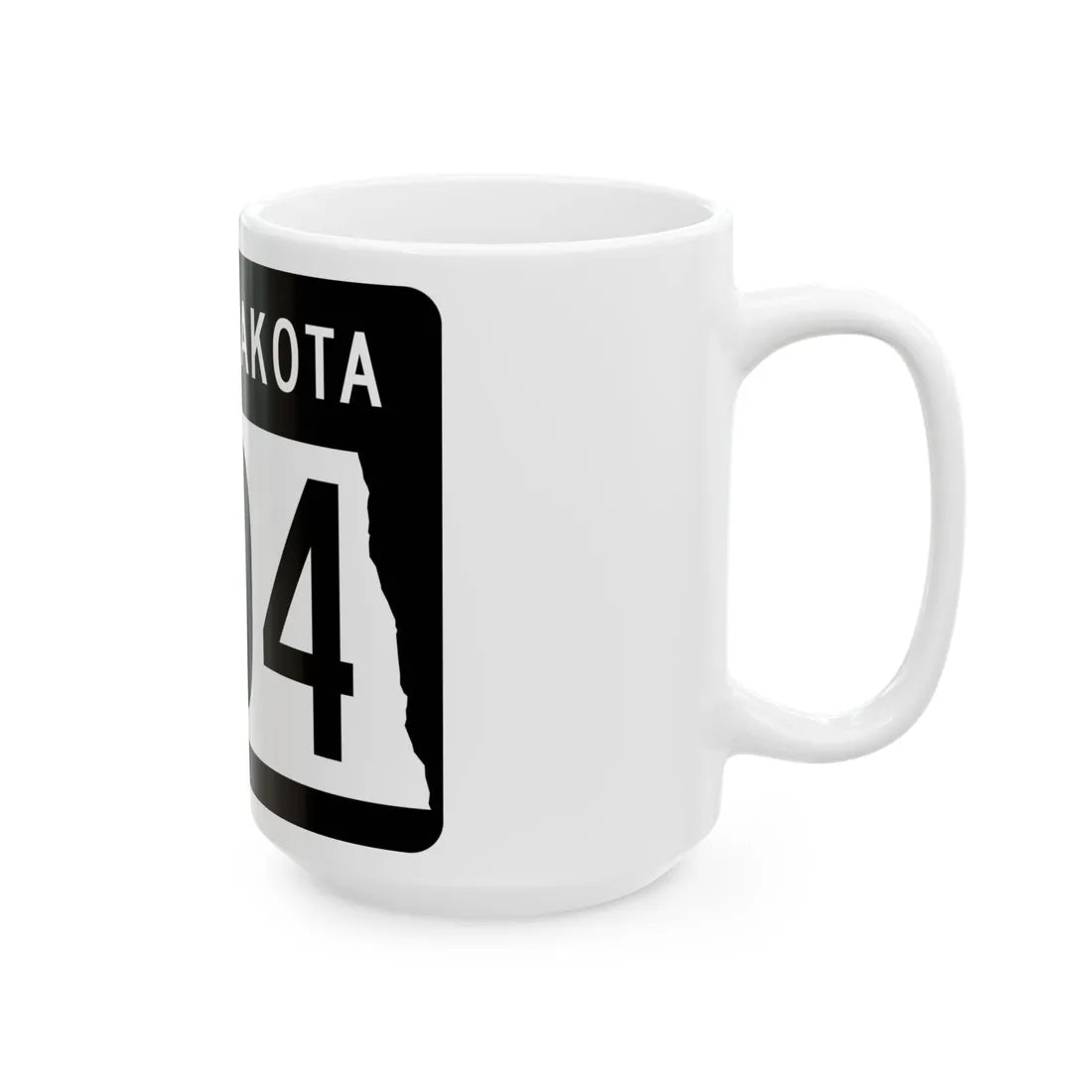 ND-1804 2015 (North Dakota) (Road Sign) White Coffee Mug - Go Mug Yourself