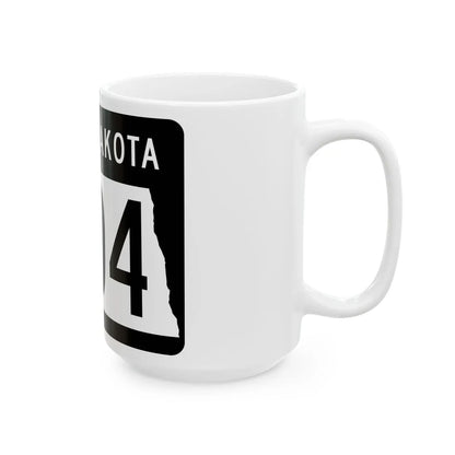 ND-1804 2015 (North Dakota) (Road Sign) White Coffee Mug - Go Mug Yourself