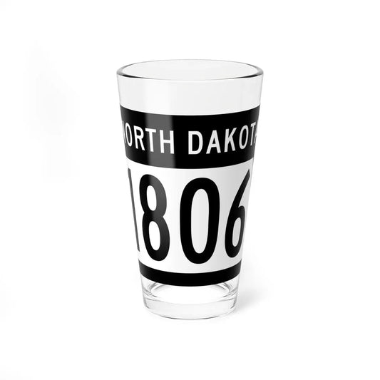 ND-1806 2015 (North Dakota) (Road Sign) Pint Glass 16oz 16oz - Go Mug Yourself