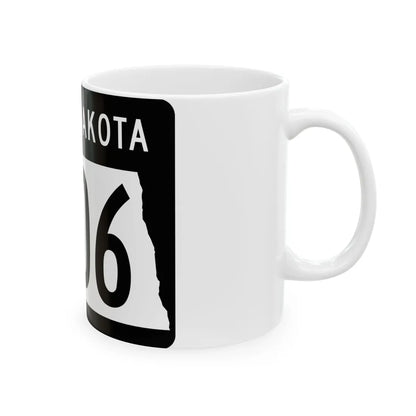 ND-1806 2015 (North Dakota) (Road Sign) White Coffee Mug - Go Mug Yourself