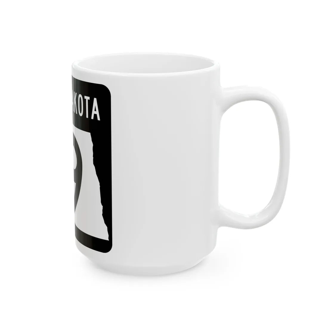 ND-19 2015 (North Dakota) (Road Sign) White Coffee Mug - Go Mug Yourself