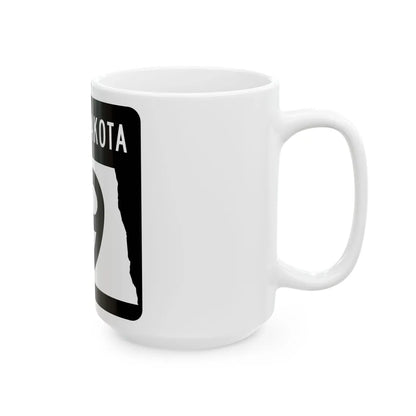 ND-19 2015 (North Dakota) (Road Sign) White Coffee Mug - Go Mug Yourself