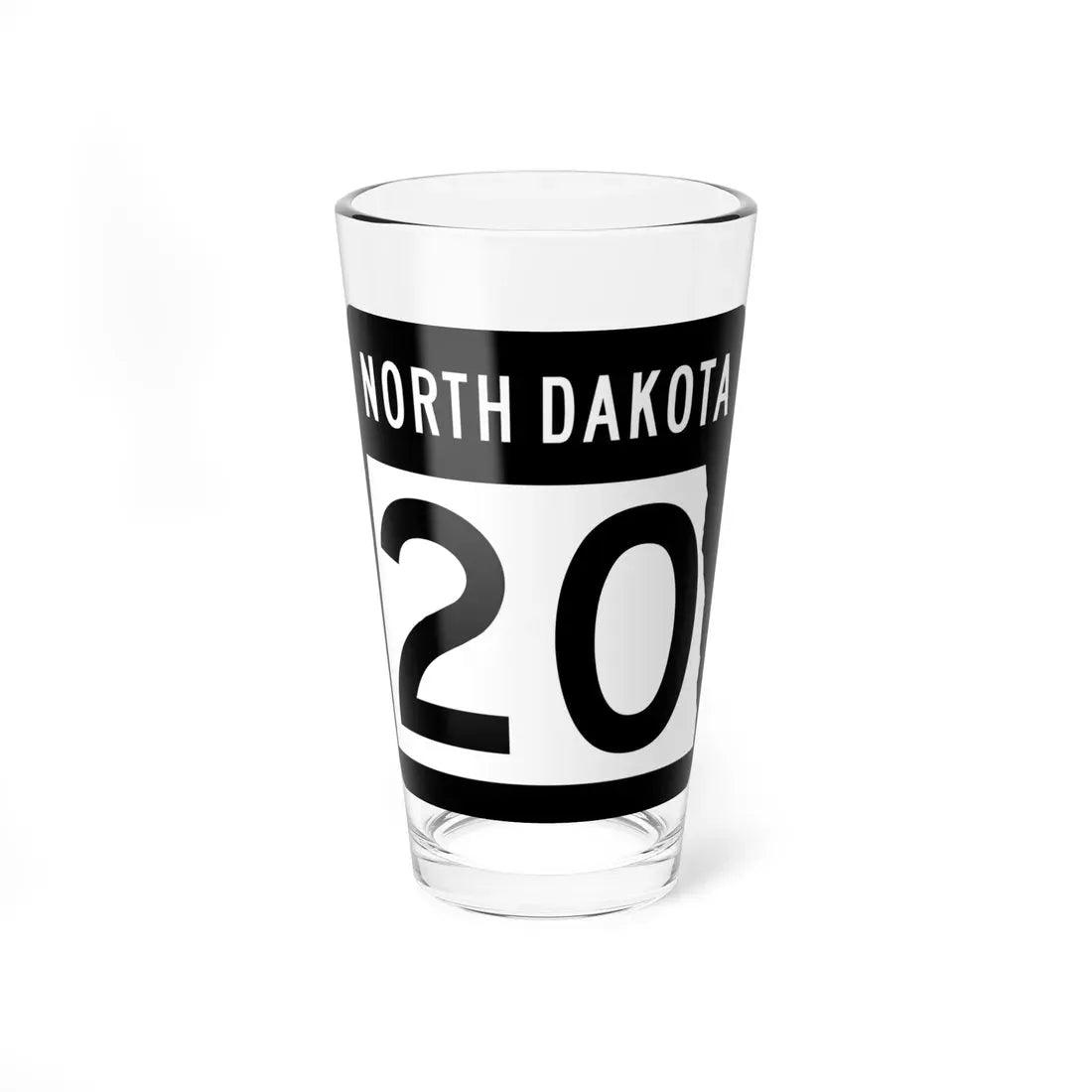 ND-20 2015 (North Dakota) (Road Sign) Pint Glass 16oz 16oz - Go Mug Yourself