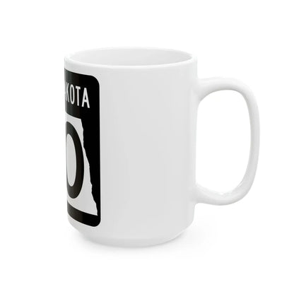 ND-20 2015 (North Dakota) (Road Sign) White Coffee Mug - Go Mug Yourself