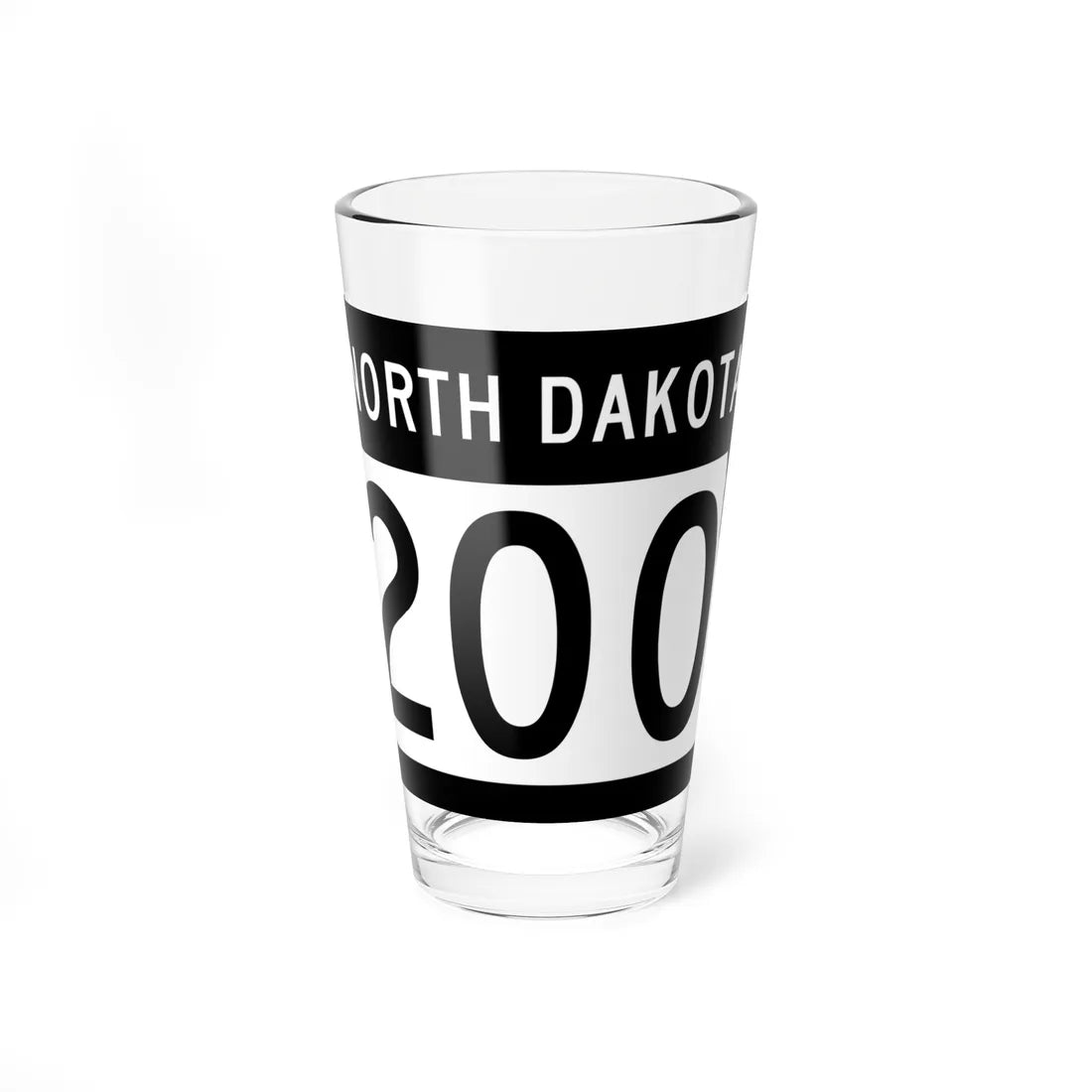 ND-200 2015 (North Dakota) (Road Sign) Pint Glss 16oz 16oz - Go Mug Yourself