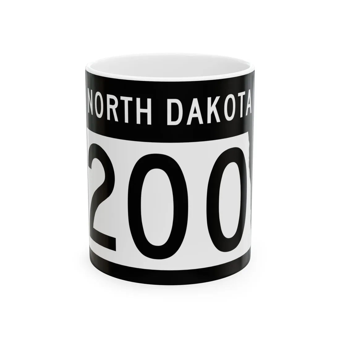 ND-200 2015 (North Dakota) (Road Sign) White Coffee Mug 11oz - Go Mug Yourself