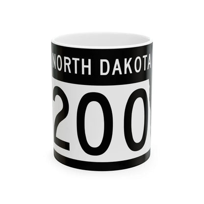 ND-200 2015 (North Dakota) (Road Sign) White Coffee Mug 11oz - Go Mug Yourself