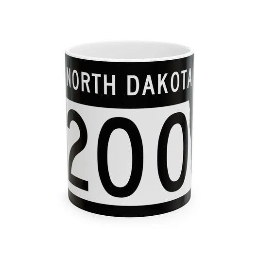 ND-200 2015 (North Dakota) (Road Sign) White Coffee Mug 11oz - Go Mug Yourself