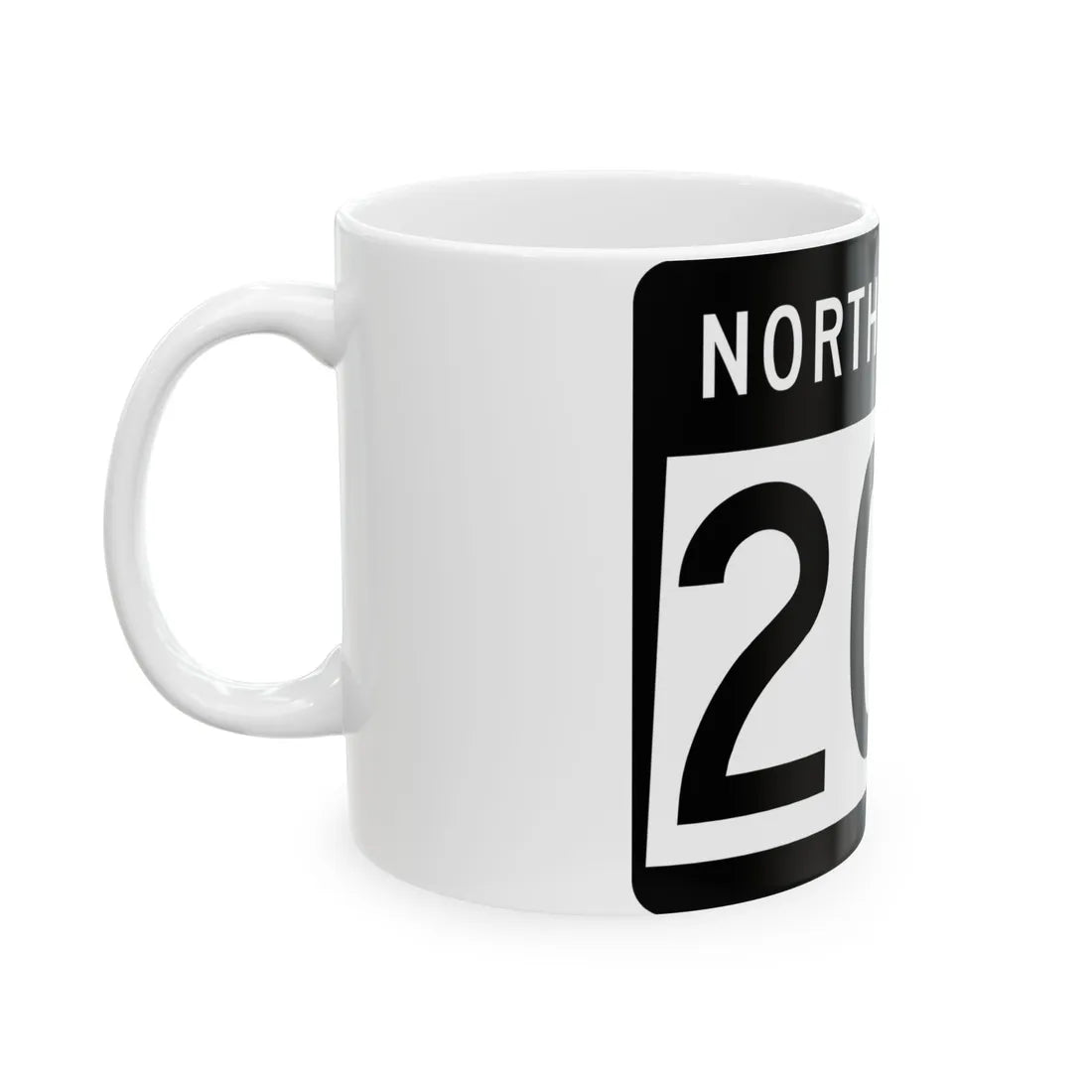 ND-200 2015 (North Dakota) (Road Sign) White Coffee Mug - Go Mug Yourself
