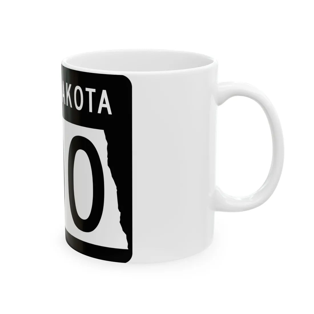 ND-200 2015 (North Dakota) (Road Sign) White Coffee Mug - Go Mug Yourself