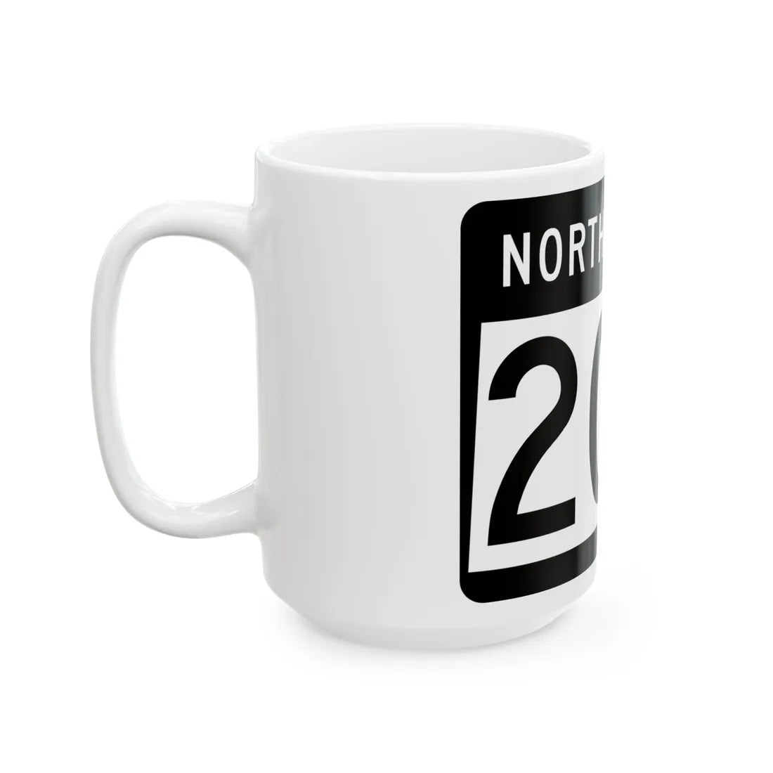 ND-200 2015 (North Dakota) (Road Sign) White Coffee Mug - Go Mug Yourself