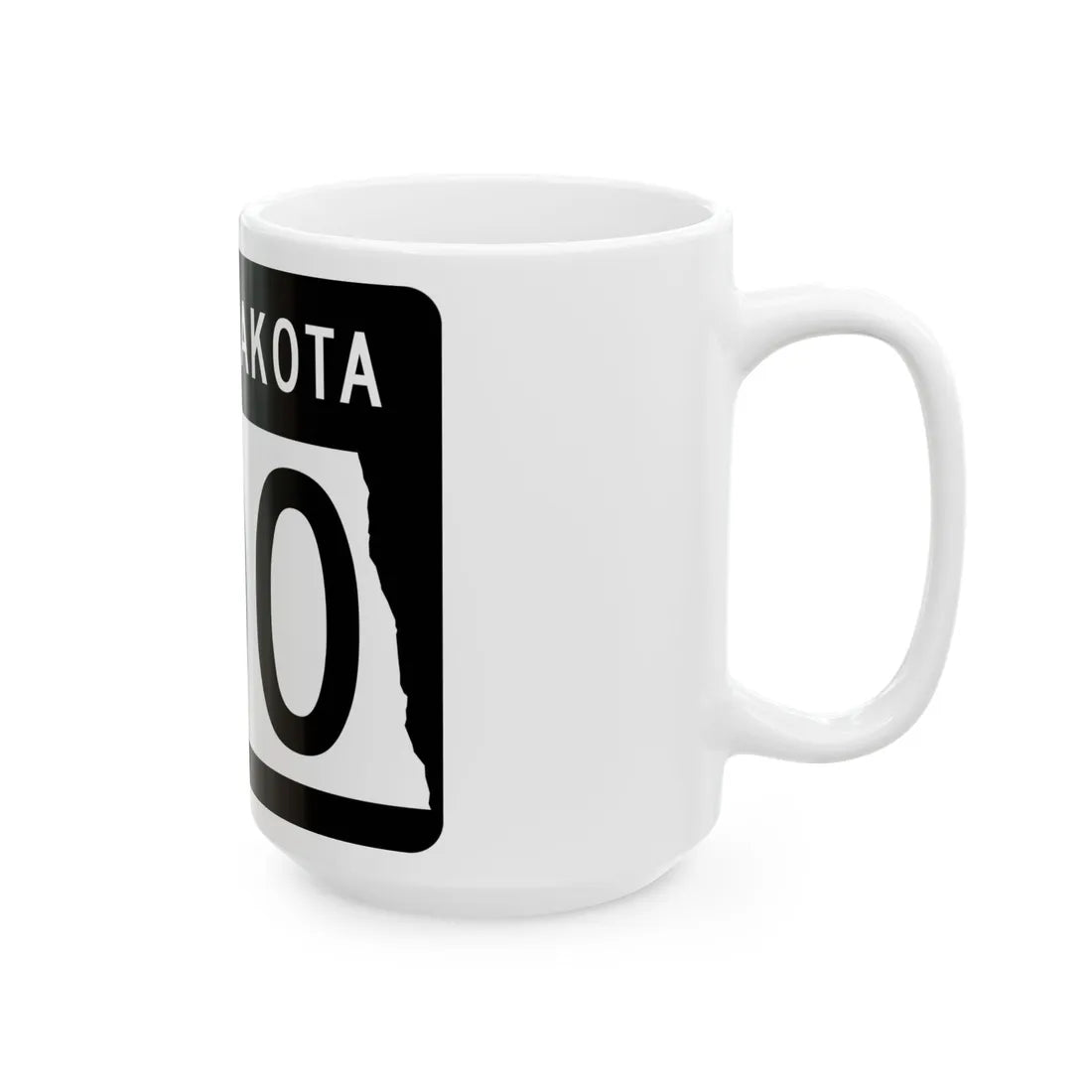 ND-200 2015 (North Dakota) (Road Sign) White Coffee Mug - Go Mug Yourself