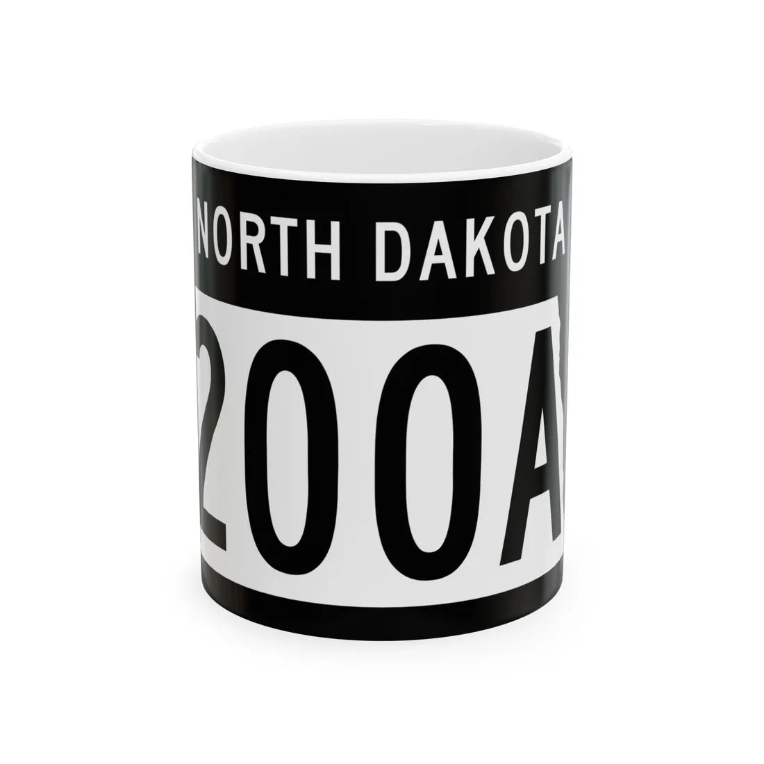 ND-200A 2015 (North Dakota) (Road Sign) White Coffee Mug 11oz - Go Mug Yourself