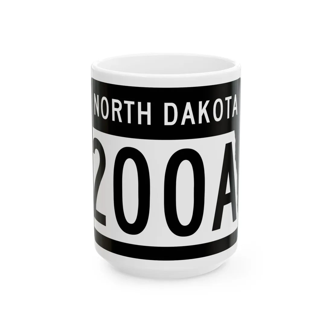 ND-200A 2015 (North Dakota) (Road Sign) White Coffee Mug 15oz - Go Mug Yourself
