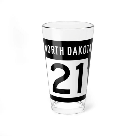 ND-21 2015 (North Dakota) (Road Sign) Pint Glass 16oz 16oz - Go Mug Yourself