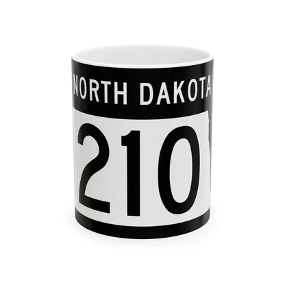 ND-210 2015 (North Dakota) (Road Sign) White Coffee Mug 11oz - Go Mug Yourself