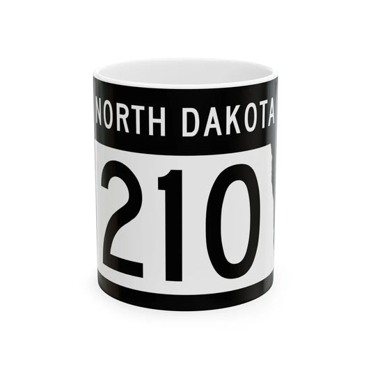 ND-210 2015 (North Dakota) (Road Sign) White Coffee Mug 11oz - Go Mug Yourself