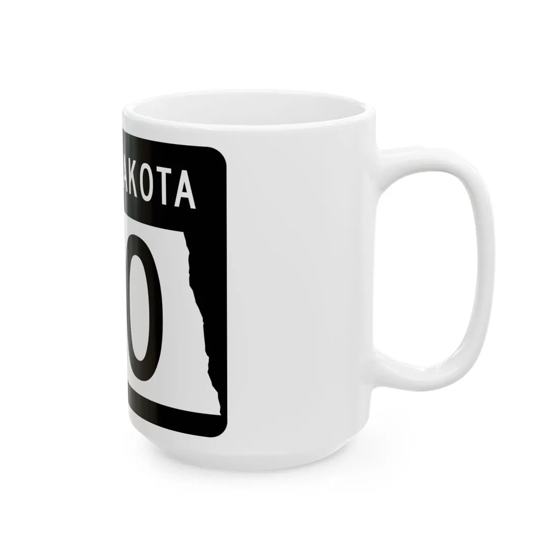 ND-210 2015 (North Dakota) (Road Sign) White Coffee Mug - Go Mug Yourself