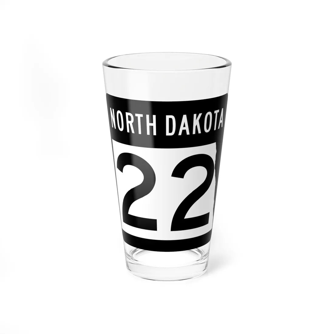 ND-22 2015 (North Dakota) (Road Sign) Pint Glss 16oz 16oz - Go Mug Yourself