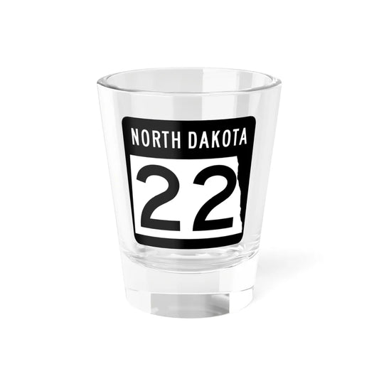 ND-22 2015 (North Dakota) (Road Sign) Shot Glass 1.5oz 1.5oz - Go Mug Yourself