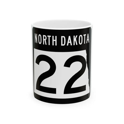 ND-22 2015 (North Dakota) (Road Sign) White Coffee Mug 11oz - Go Mug Yourself