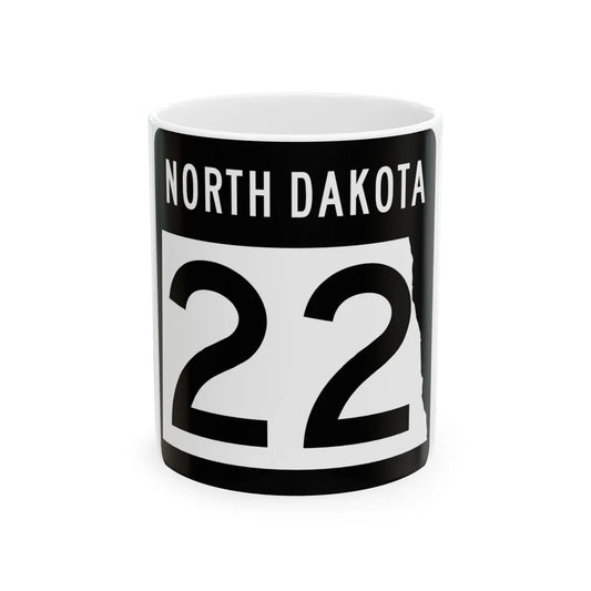 ND-22 2015 (North Dakota) (Road Sign) White Coffee Mug 11oz - Go Mug Yourself