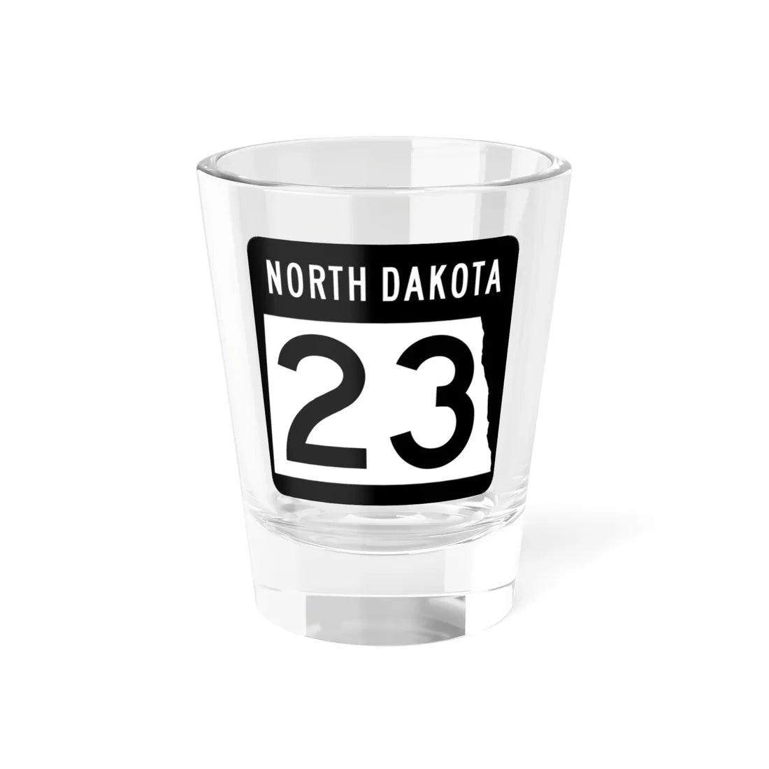 ND-23 2015 (North Dakota) (Road Sign) Shot Glass 1.5oz 1.5oz - Go Mug Yourself