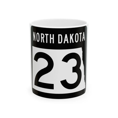 ND-23 2015 (North Dakota) (Road Sign) White Coffee Mug 11oz - Go Mug Yourself