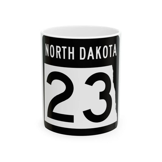 ND-23 2015 (North Dakota) (Road Sign) White Coffee Mug 11oz - Go Mug Yourself