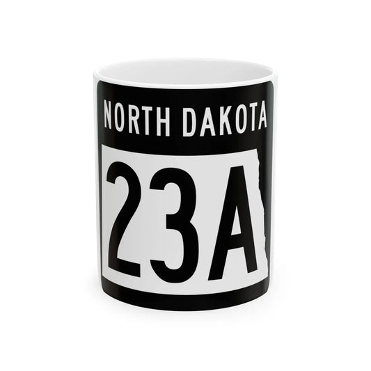 ND-23A 2015 (North Dakota) (Road Sign) White Coffee Mug 11oz - Go Mug Yourself