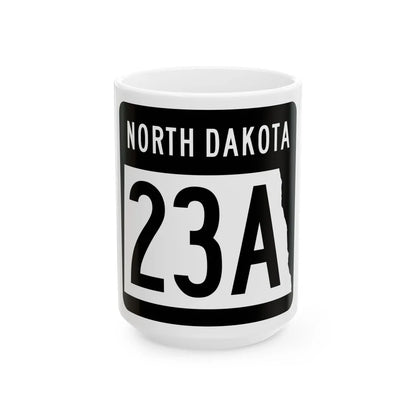 ND-23A 2015 (North Dakota) (Road Sign) White Coffee Mug 15oz - Go Mug Yourself